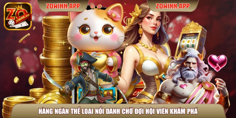Hàng ngàn thể loại nổi danh chờ đợi hội viên khám phá